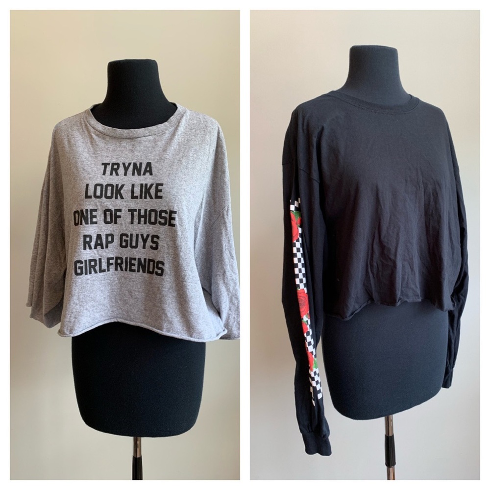 Mixed Brand Crop Tops L